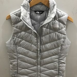 Silver North Face Vest
