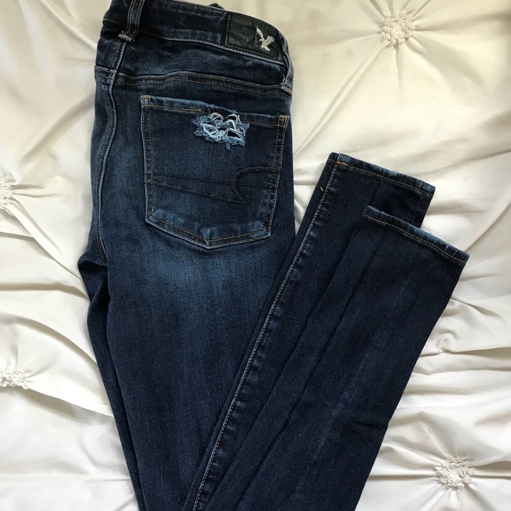 Distressed American eagle skinny jeans!