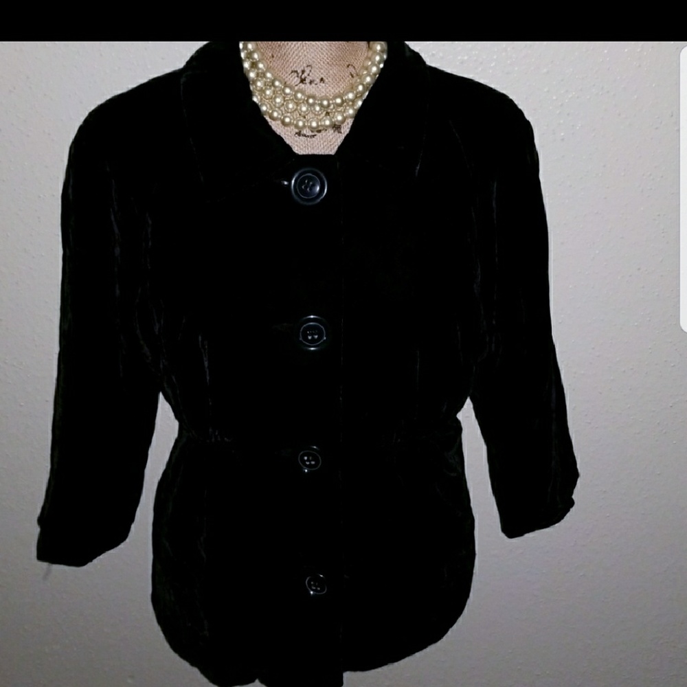 ❤Black Velvet Jacket/3/4 sleeves