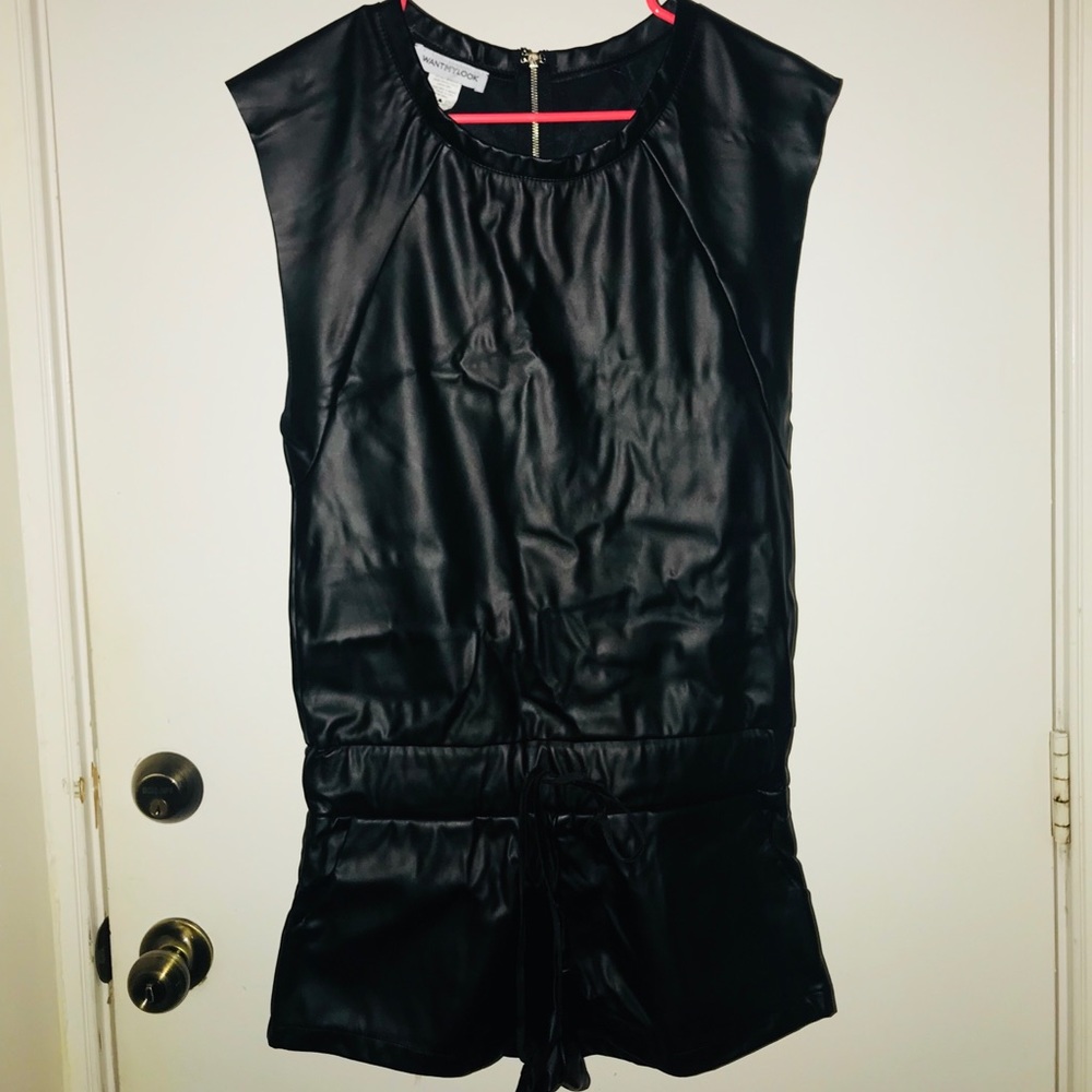 Brand new leather romper