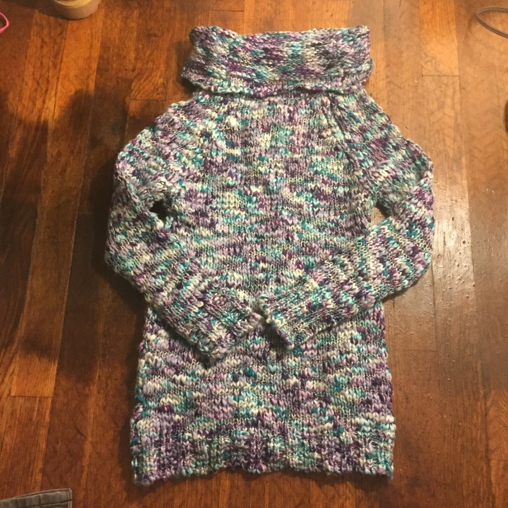 Cool multi-color turtle neck sweater