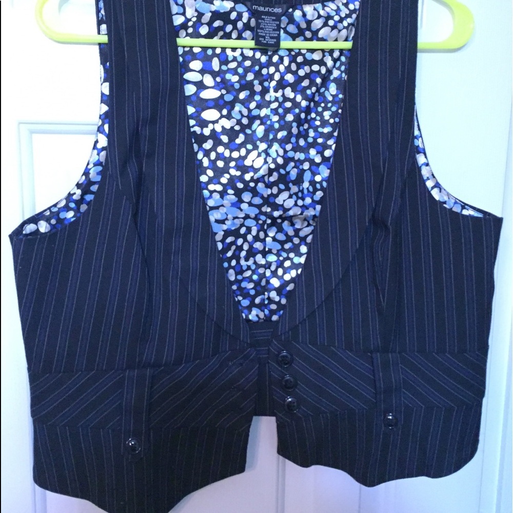 Blue Pinstripe Vest