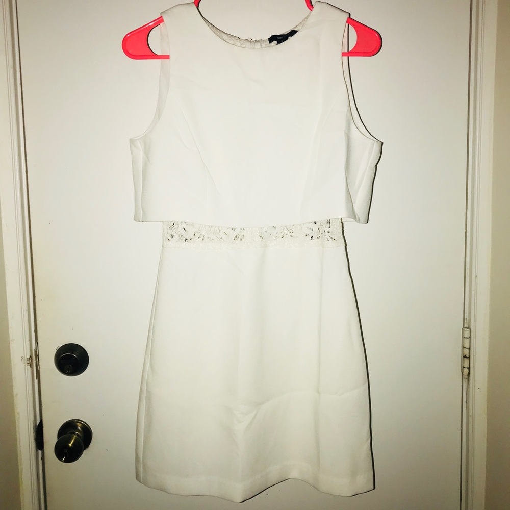 White under-laced dress