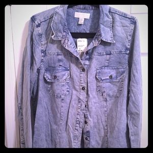 Women's FOREVER 21 plus denim shirt NWT size XL