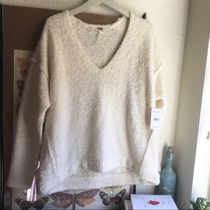 NWT FREE PEOPLE Lofty Bouclé Knit Sweater