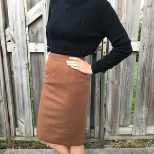 Wool Camel Pencil Skirt by Sag Harbor