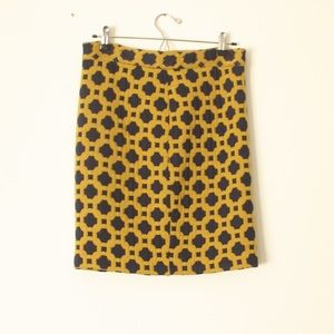 Anthropologie Tile Pattern Knit pencil skirt