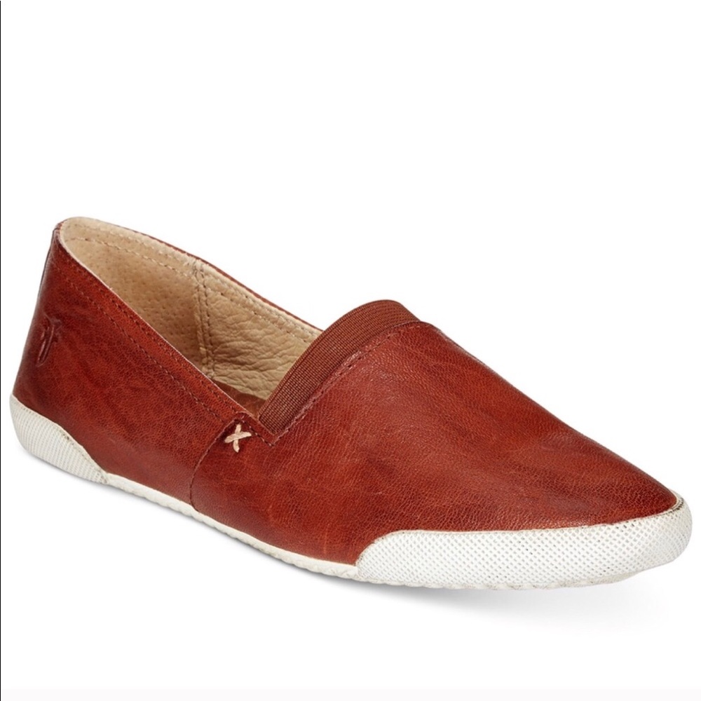 Frye Melanie Slip Ons (Cognac)