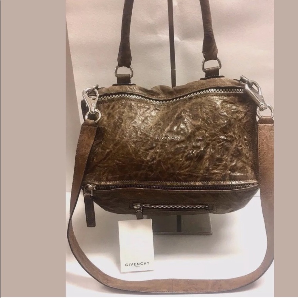 ♦️SOLD♦️GIVENCHY Pandora  Charcoal Brown Shoulder