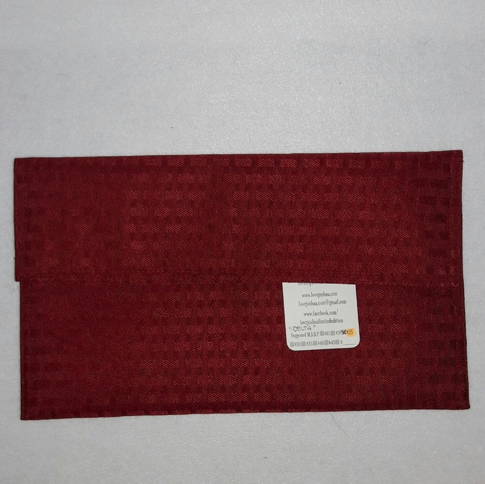NWT Red textured clutch with magnetic snap closure