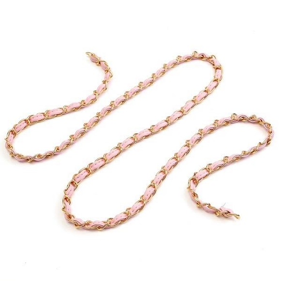 Drawstring Bag Chain Light Pink - Picture 1 of 2