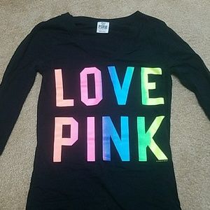 Rainbow VS PINK long sleeve tee. XS