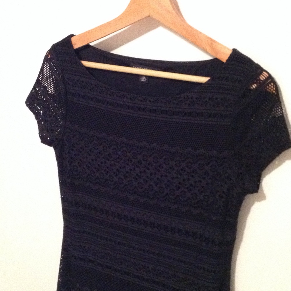 Banana Republic lace navy blue sheath dress XS