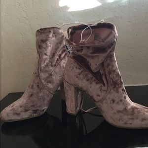 Velvet Mauve Purple Boots