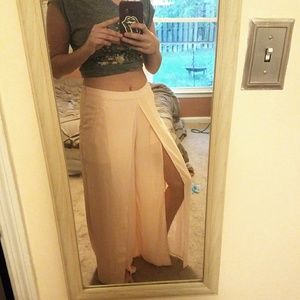 Split Leg Palazzo Pants