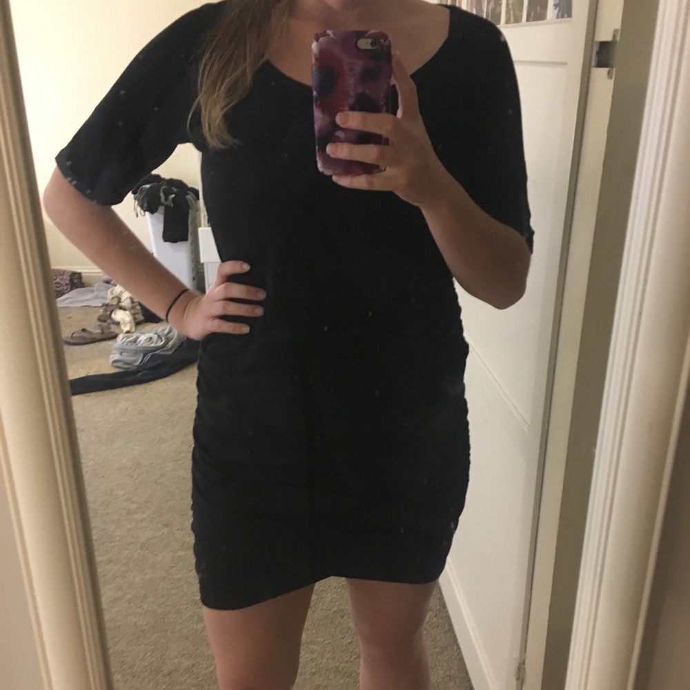 Athleta black short sleeve cross dress