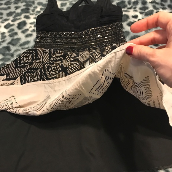 BEBE beaded geometric mini dress - Picture 6 of 9