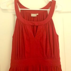 Red key-hole maxi dress