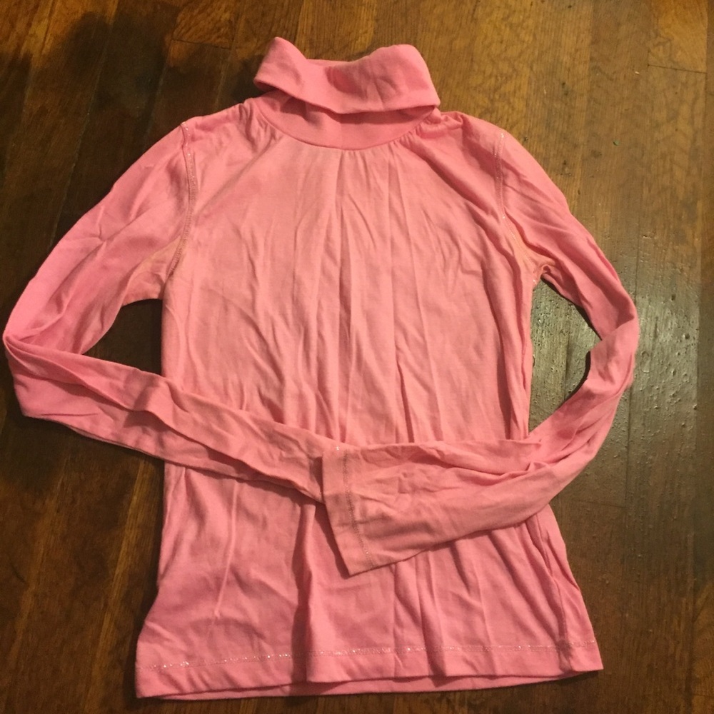 Thin pink long sleeve turtle neck