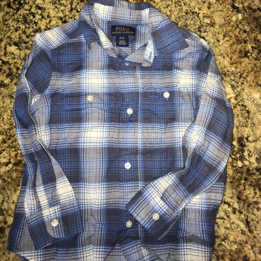 Long sleeve Button Up Polo Ralph Lauren Shirt New