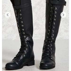 Forever 21 Knee-High Combat Boots!! 👢
