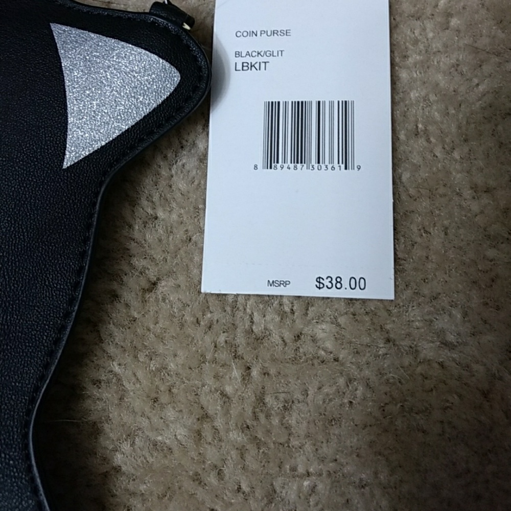 ** Betsey Johnson black cat coin purse - Picture 4 of 4