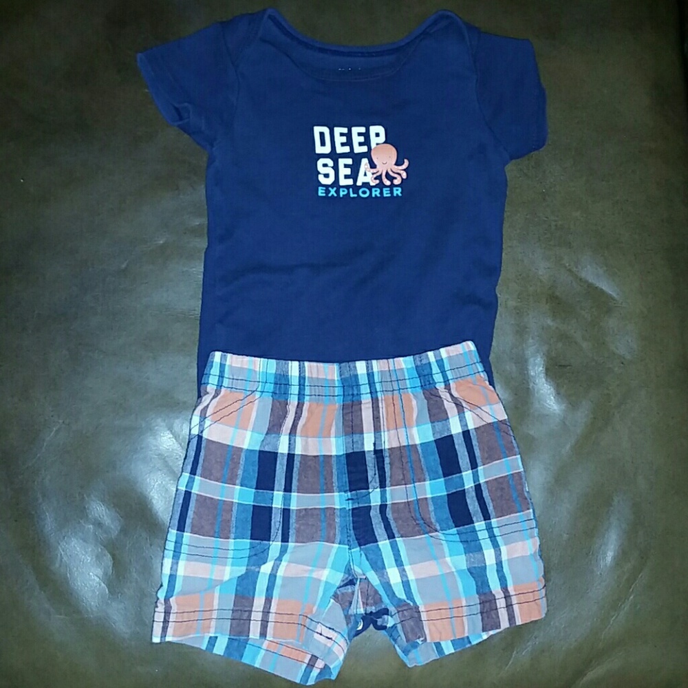 Matching Set: Sea Captain Top + Shorts. Size 12M