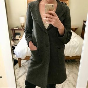 APC Wool Hooded Overcoat