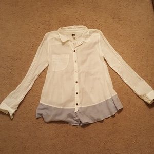 Button up blouse (color block)
