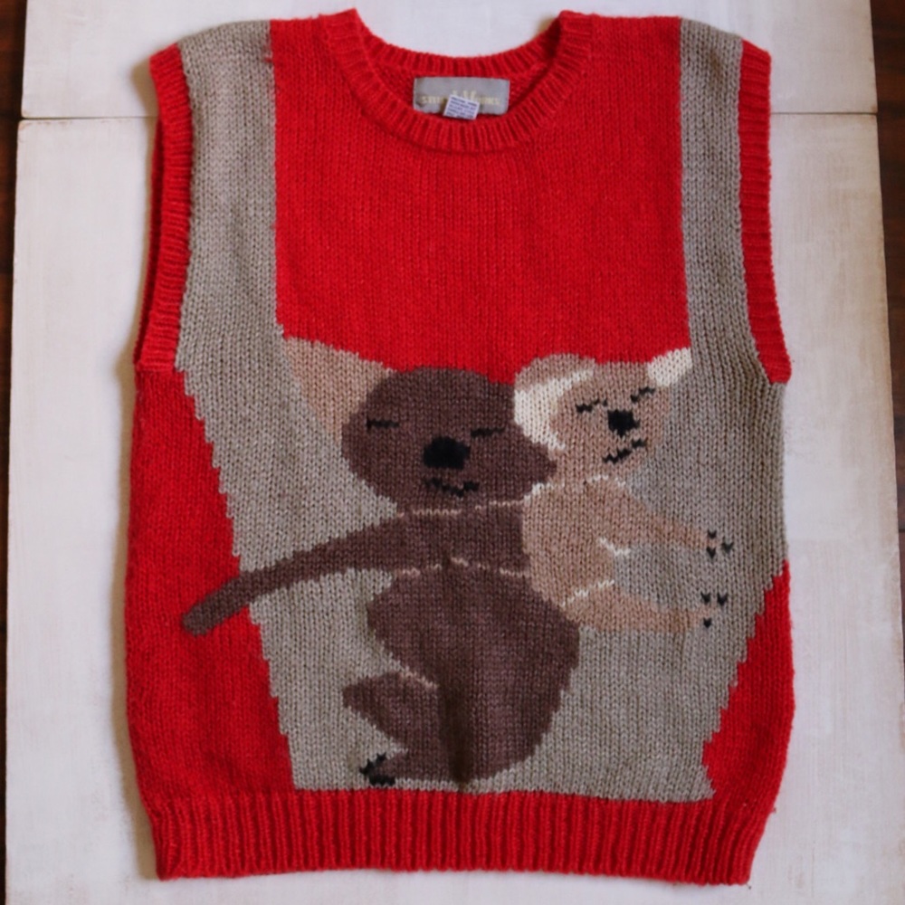 Vintage 🐨 Koala Love Pullover Vest 80’s size S