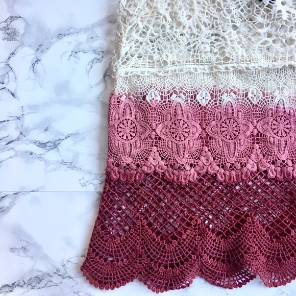 Moving sale! AEO Ombre Dip Dye Crochet Tank - Picture 4 of 5