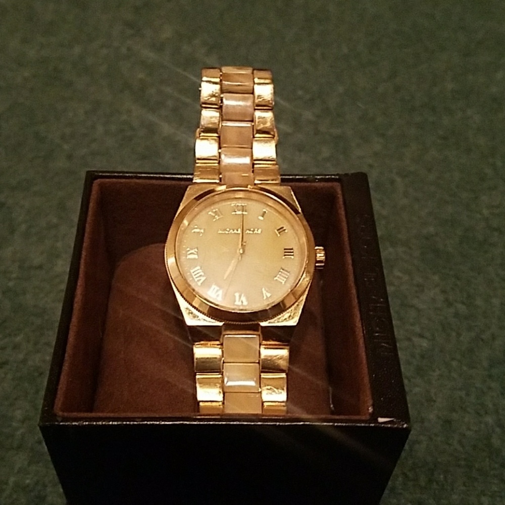AUTH MK Gold Watch