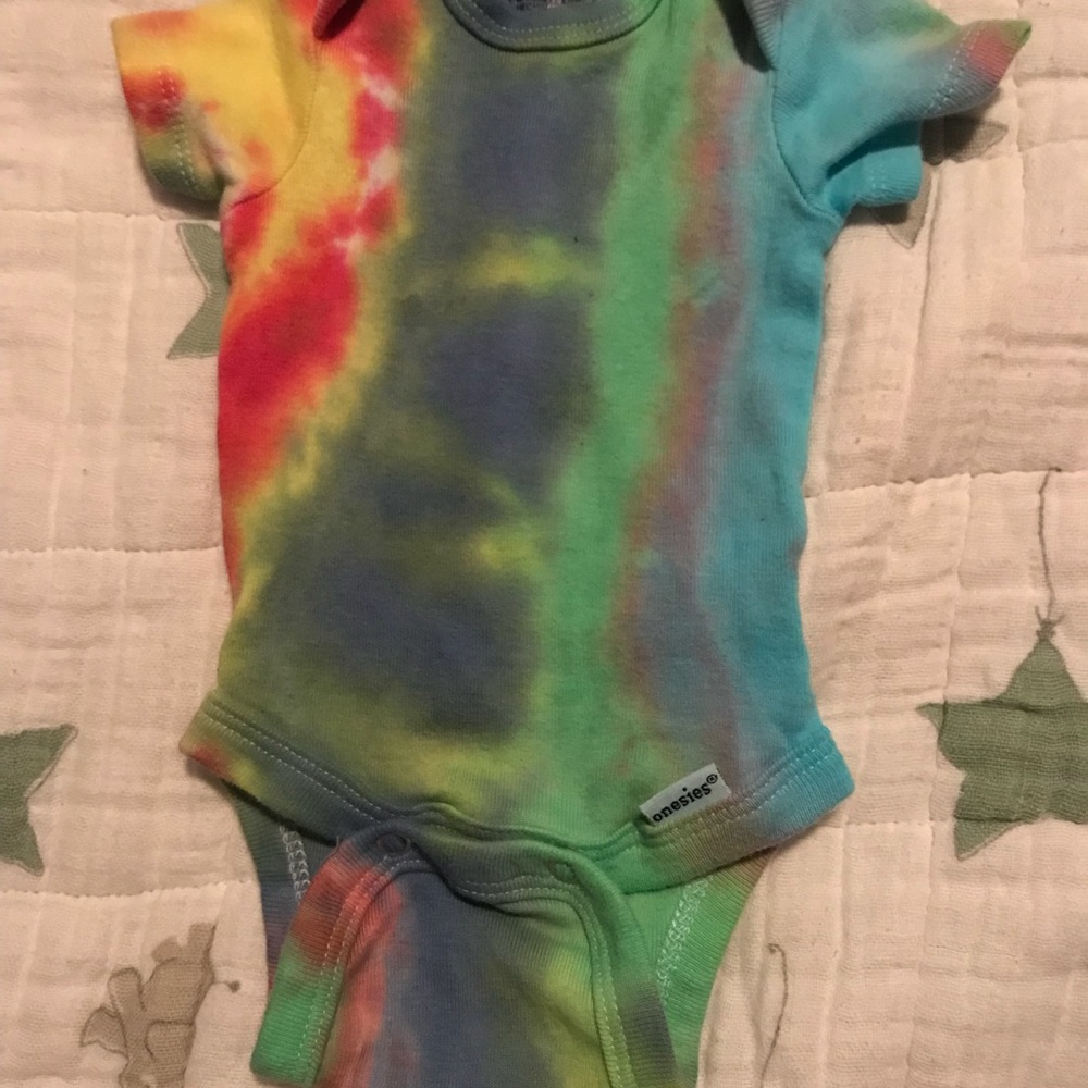 Tie dye newborn onesie