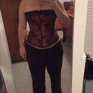 Pink corset from Fredericks of Hollywood