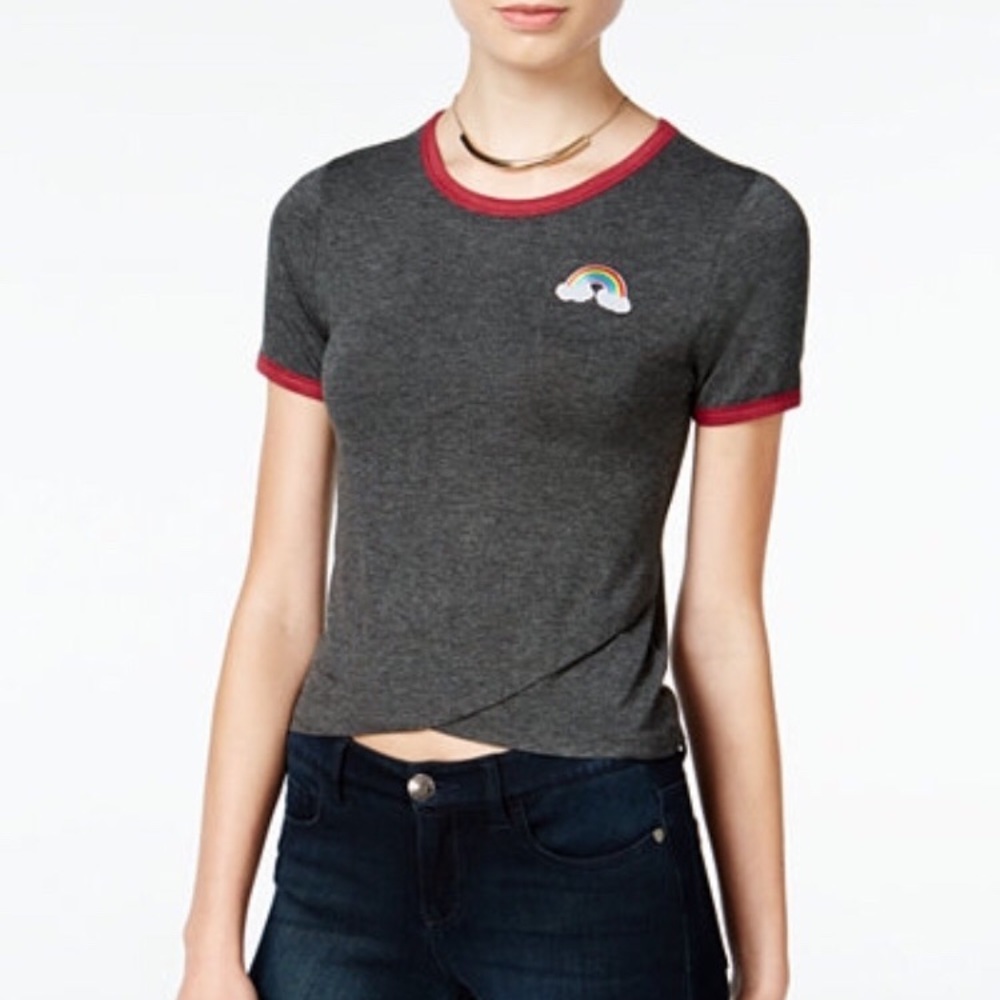 Revellious One dark grey rainbow graphic shirt