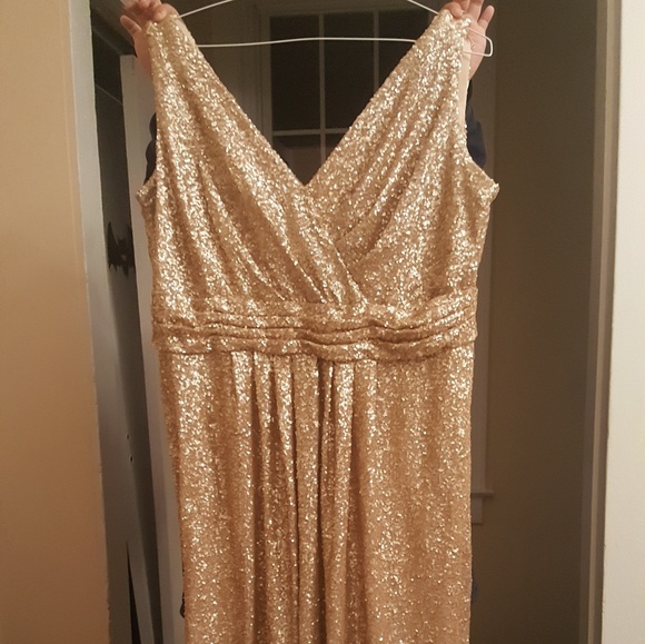 Gold Serelli bridesmaid dress - Picture 2 of 5