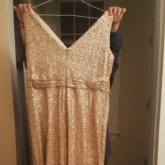 Gold Serelli bridesmaid dress - Picture 4 of 5