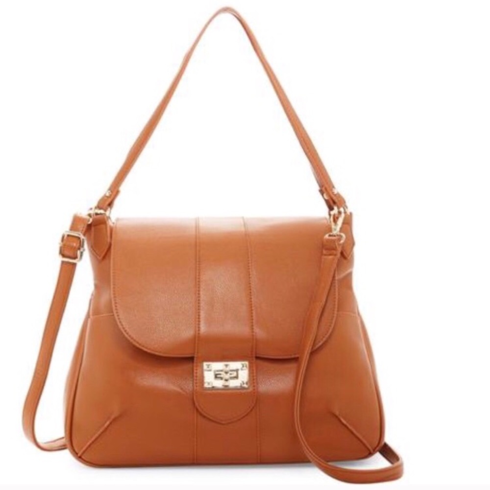 NWT Camel/Gold Faux Leather