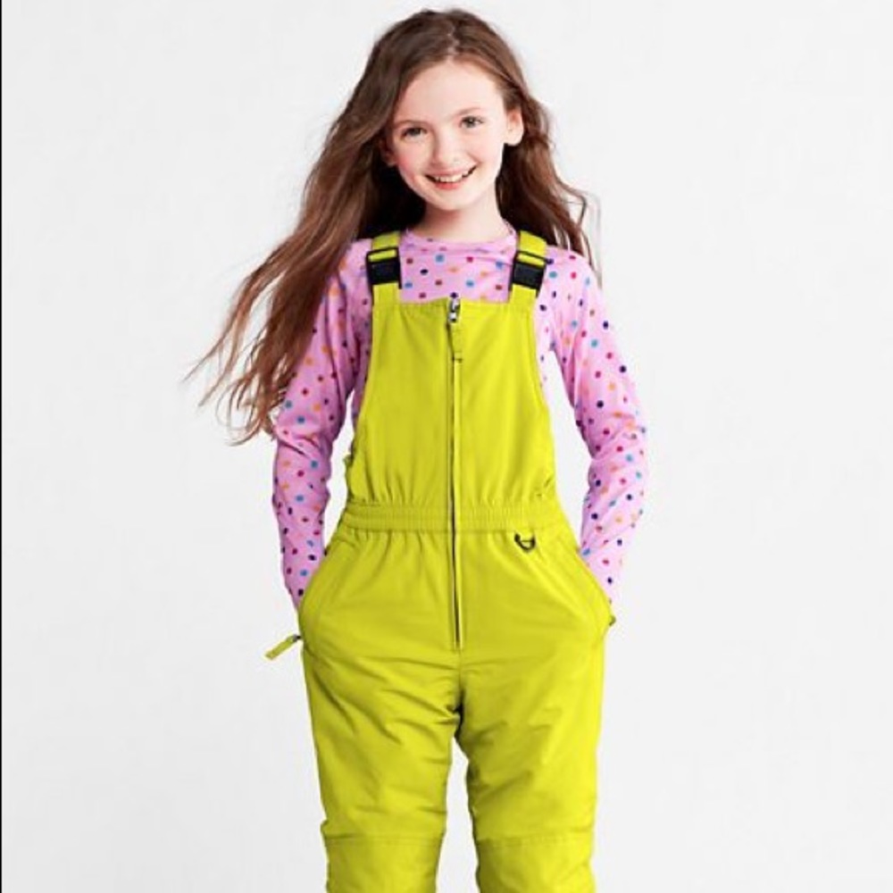 ❄️ Lands end snow bib pants girls 14 squall