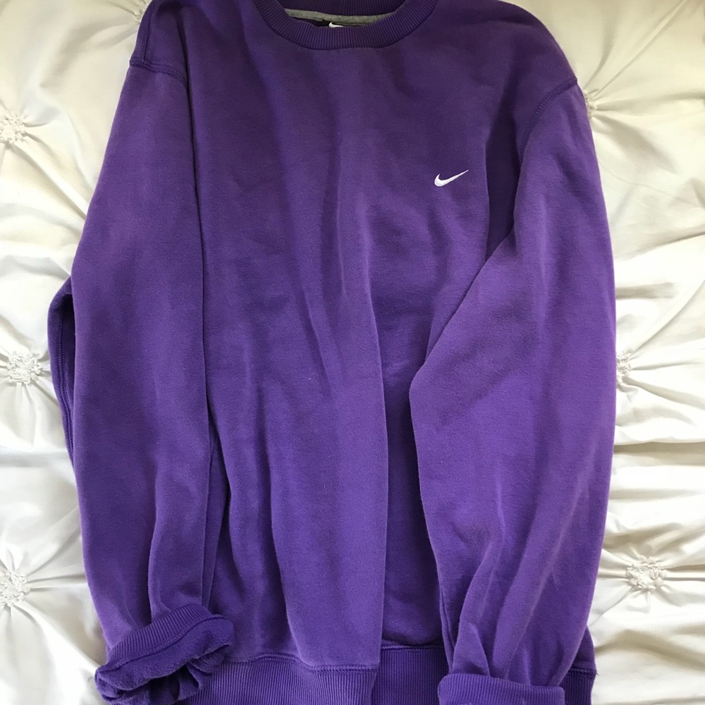 Nike oversized purple crew neck