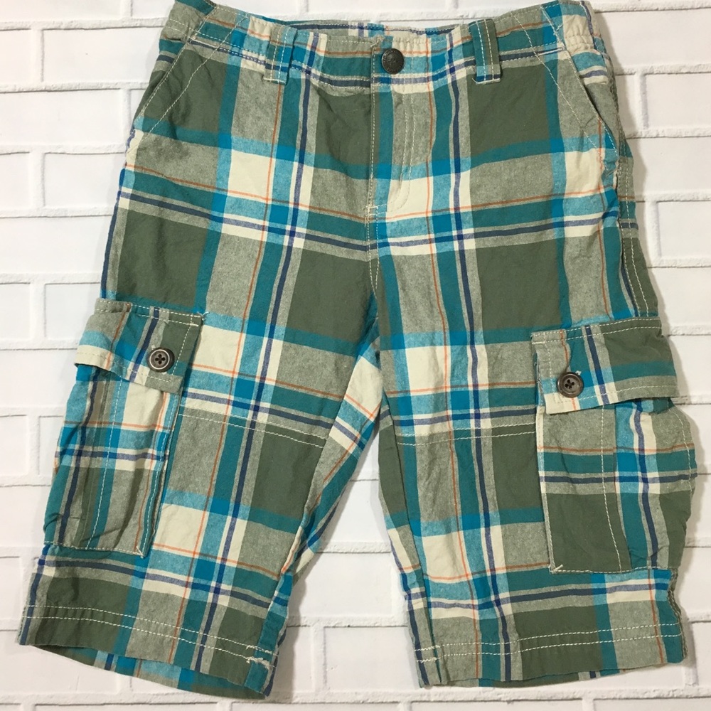 Tea Collection plaid shorts size 7