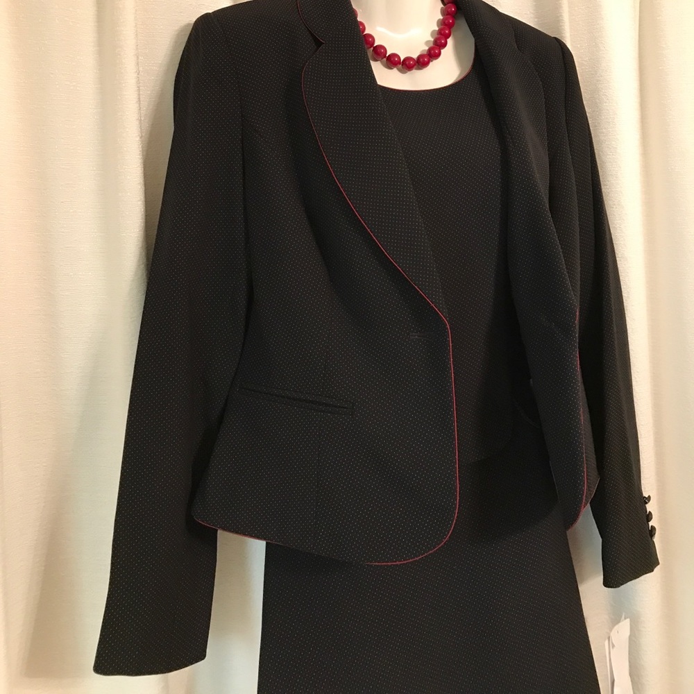 Sweet Swiss Polkadot 3 Pc Skirt Suit Liz Claiborne