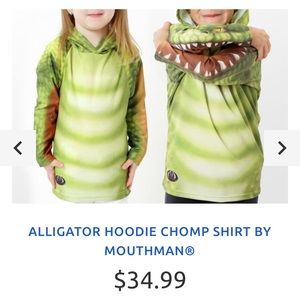 Boys Green Dinosaur Hoodie