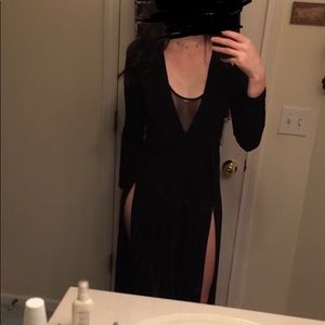 American Threads Floor Length Black Dress