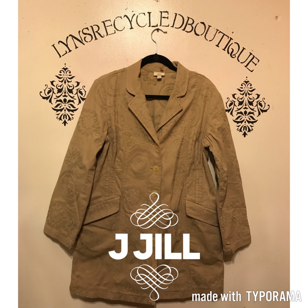 J JILL Coat jacket Tan Size Medium!