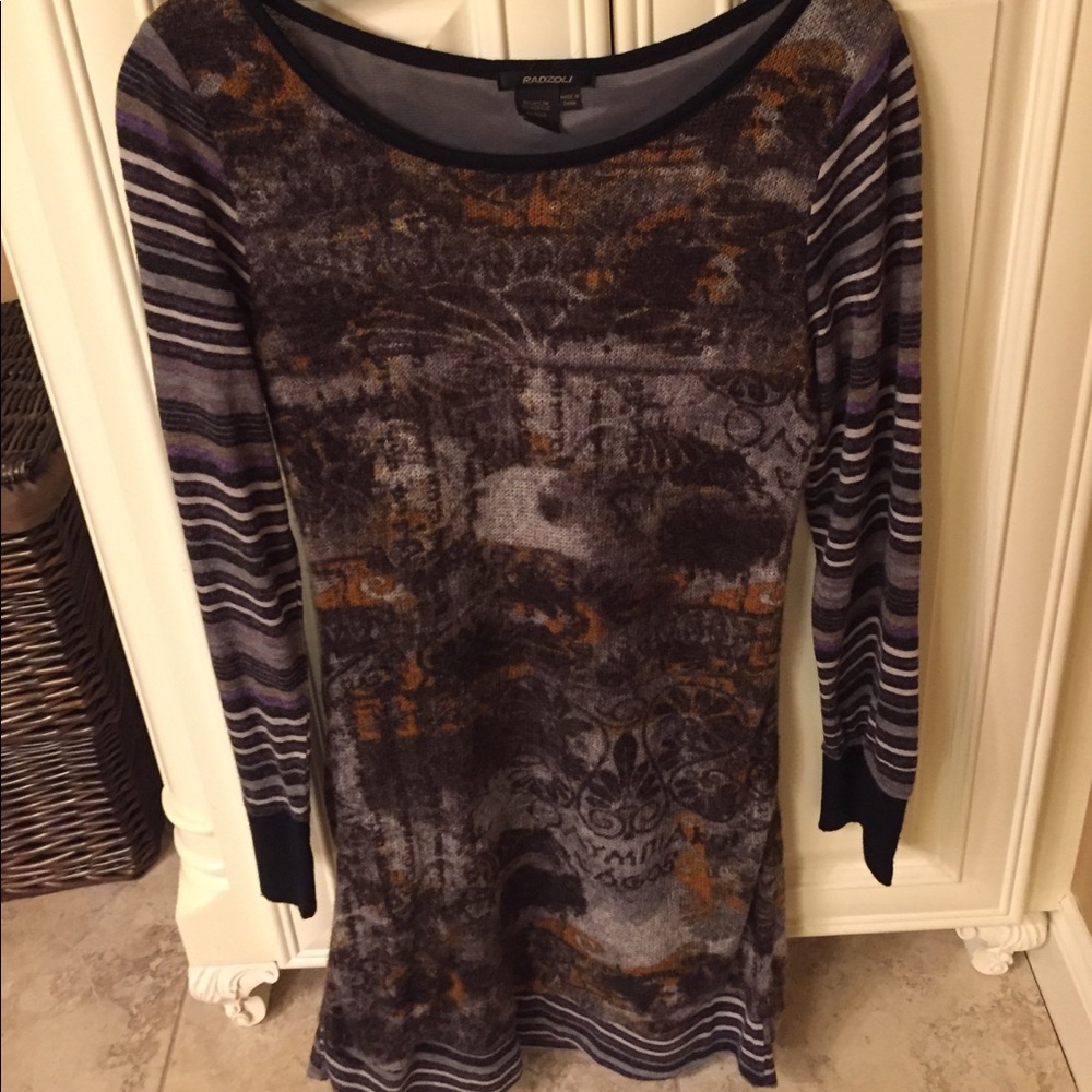 Boutique print sweater dress