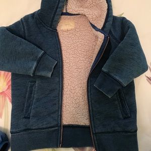 Lined hooded sweatshirt