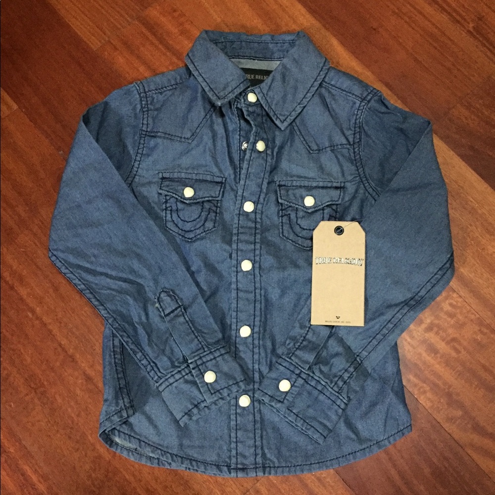 True Religion boys chambray shirt