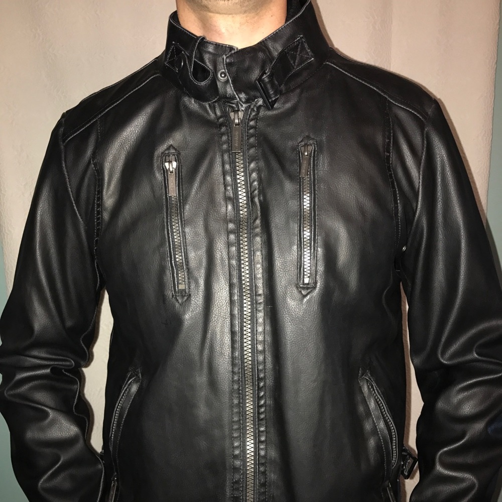 Calvin Klein Imitation Leather Jacket, Medium