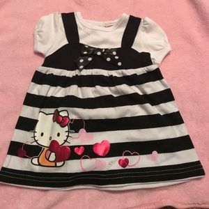 Hello Kitty black and white baby dress